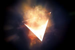 三角形炫彩光效雾化粒子