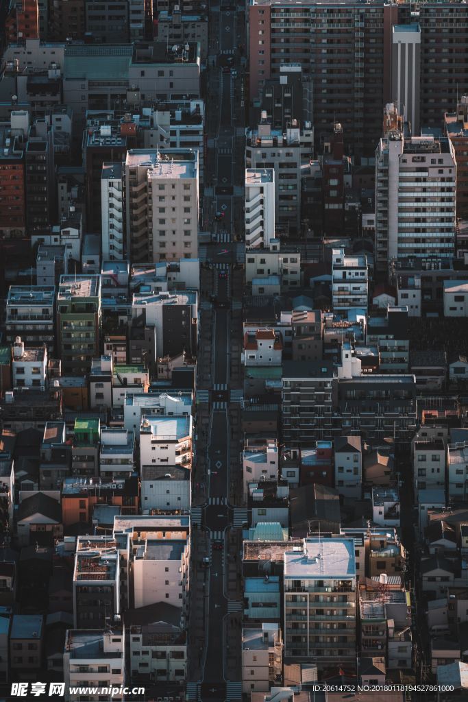 密密麻麻的城市建筑