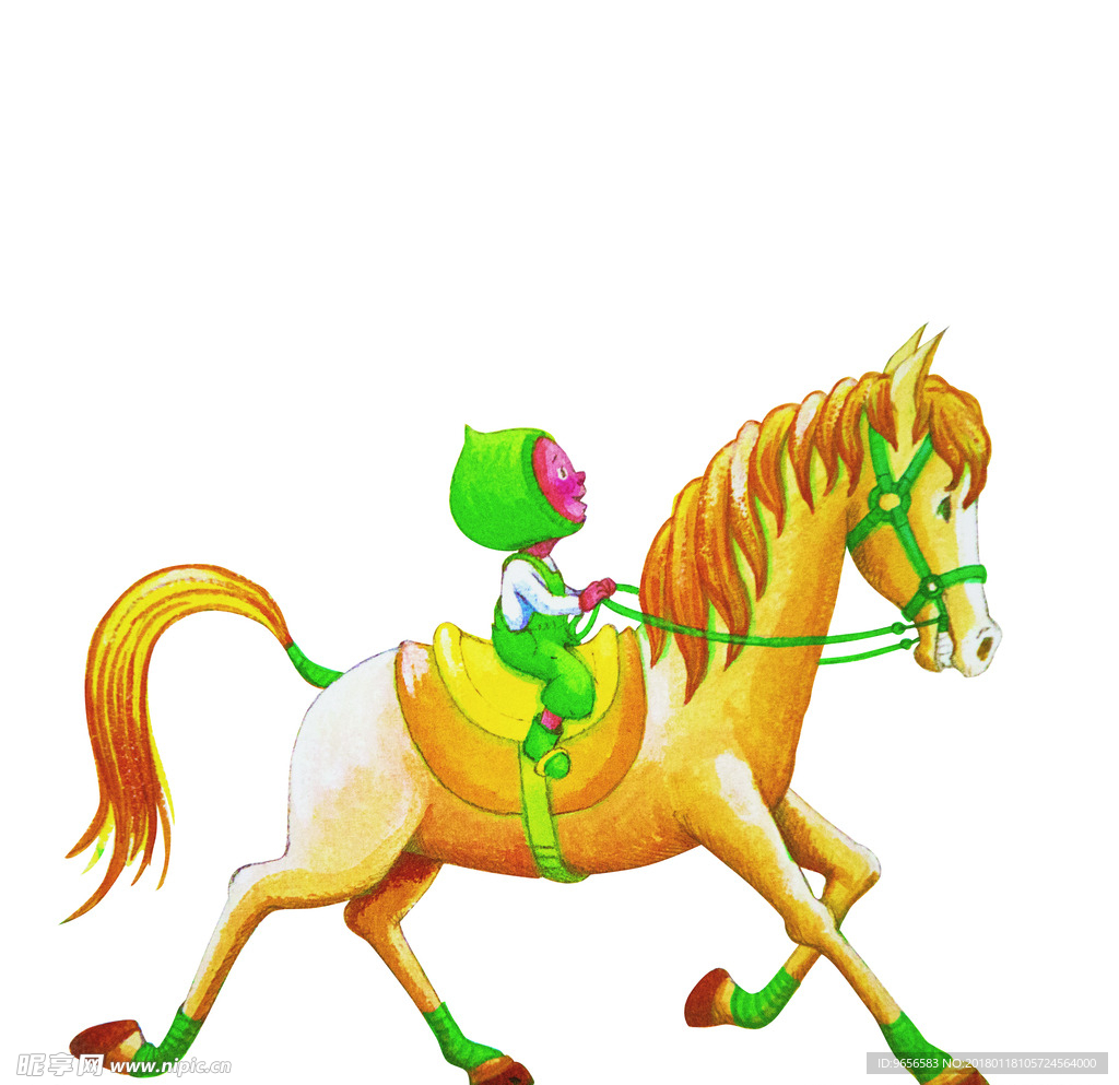 臨摹手繪騎馬