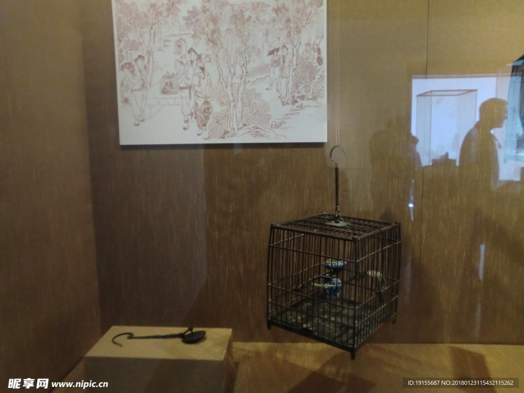 紫檀鑲金絲鳥籠