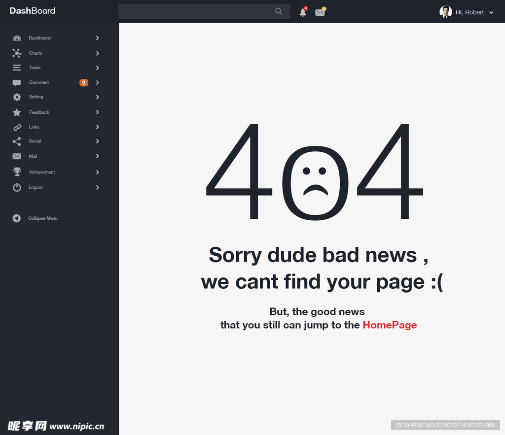 404页面报错无数据UI界面