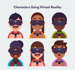 6款创意戴VR头显的人物头像