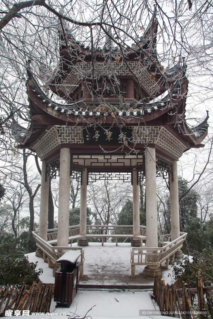 長沙岳麓山雪景