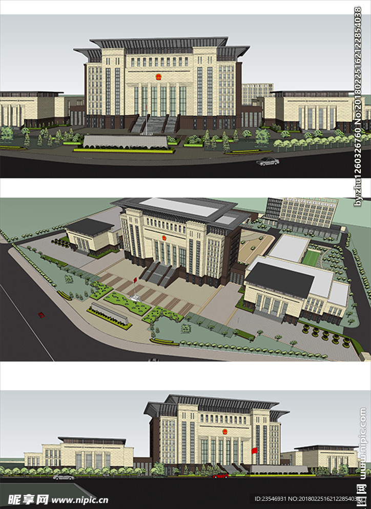 政府行政大楼模型