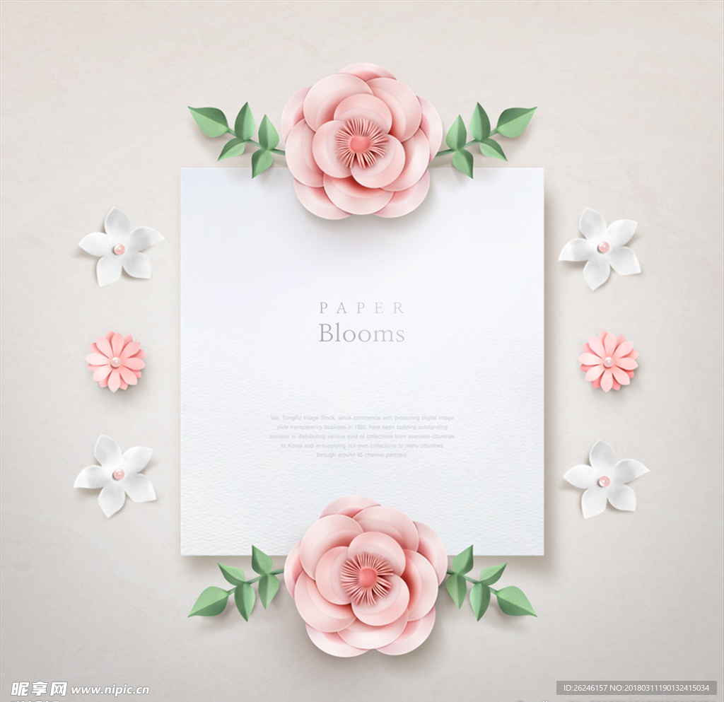 高端韩系花卉海报背景图片下载