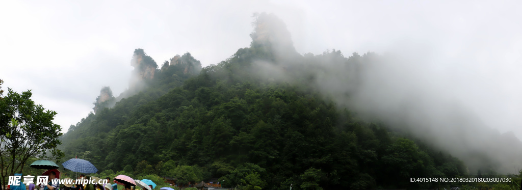 张家界-绿山白雾