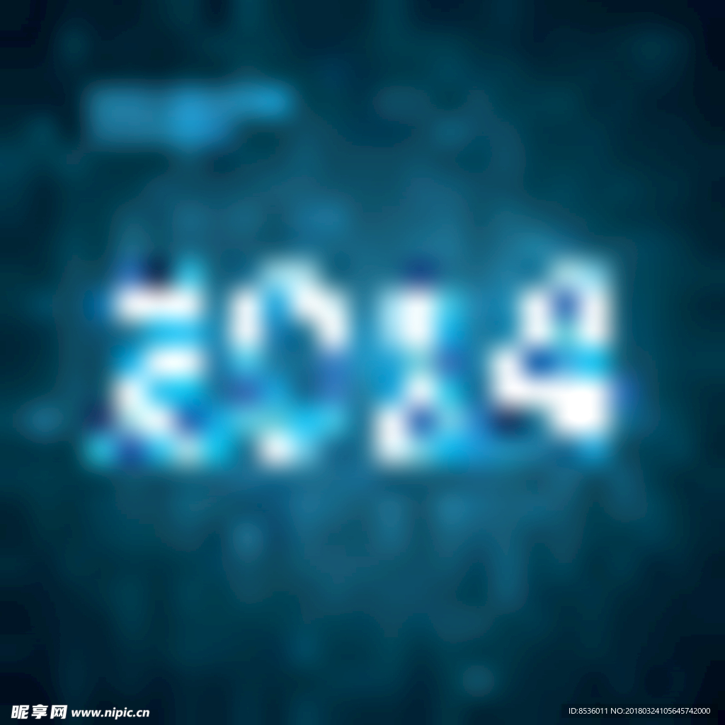 2014创意数字海报矢量素材