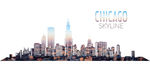 芝加哥城市剪影海报
