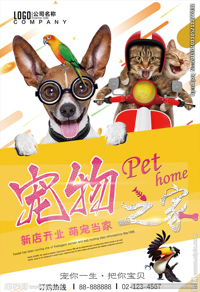 宠物之家店促销海报广告图片下载
