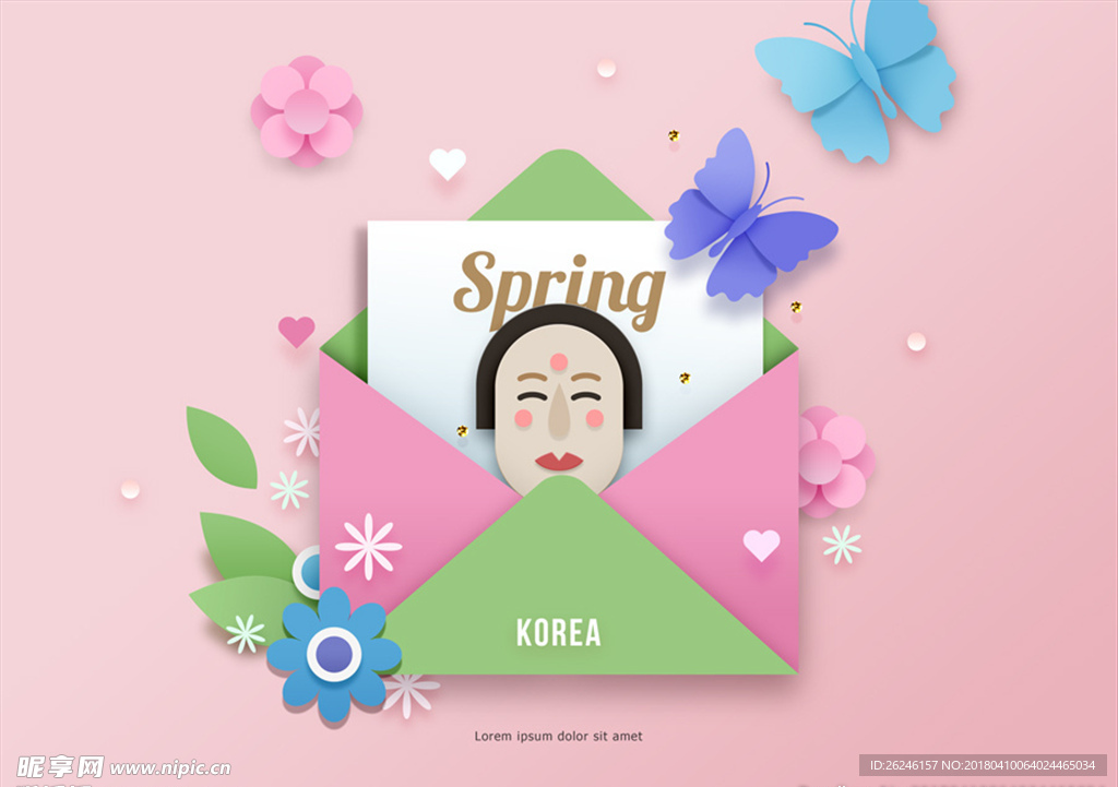 韩风时尚春季促销海报图片下载
