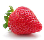 鲜艳的单颗草莓