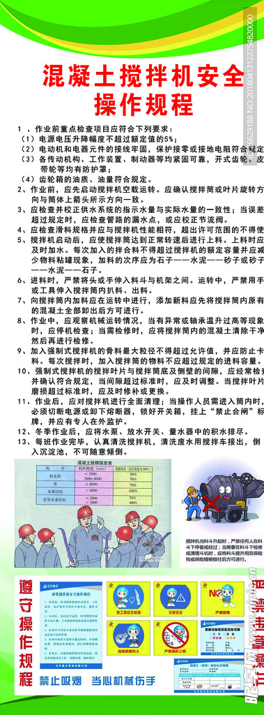 混凝土搅拌机安全操作规程