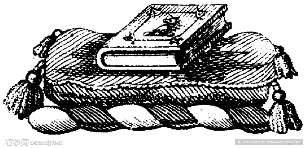 版畫  插圖  書 枕頭