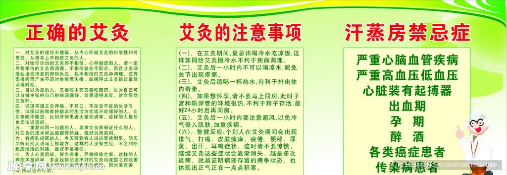 艾灸汗蒸展板
