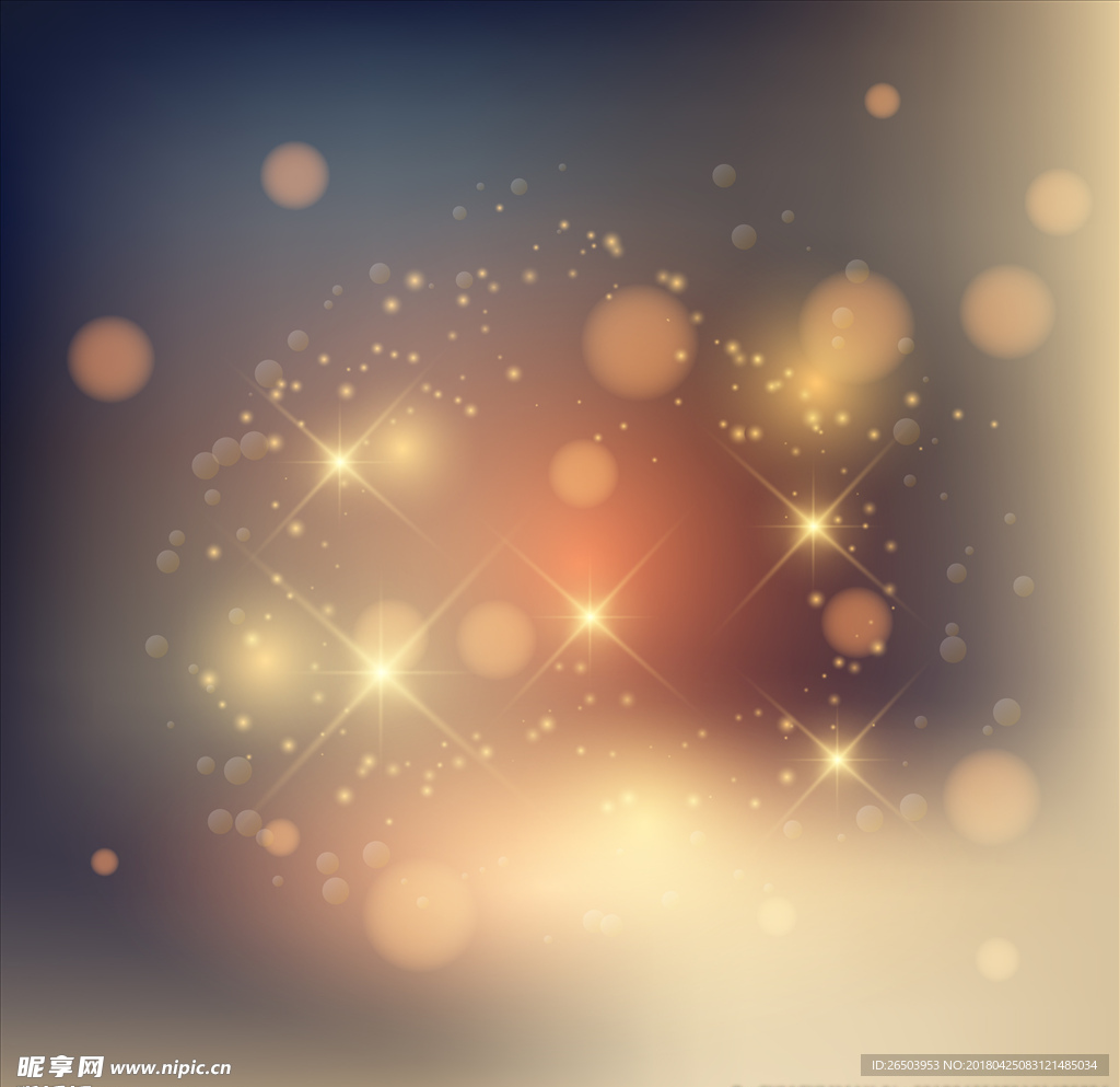 炫彩幾何科技唯美星光光點背景