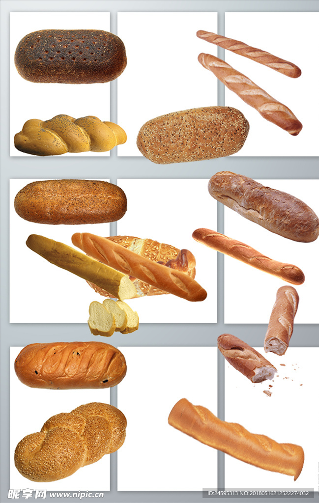 免抠法式面包png素材