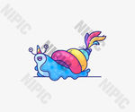 蜗牛图片 彩色蜗牛