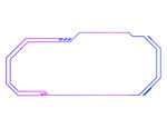 蓝紫色渐变科技风边框背景线条