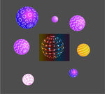 彩球 立体 球 图案 3D
