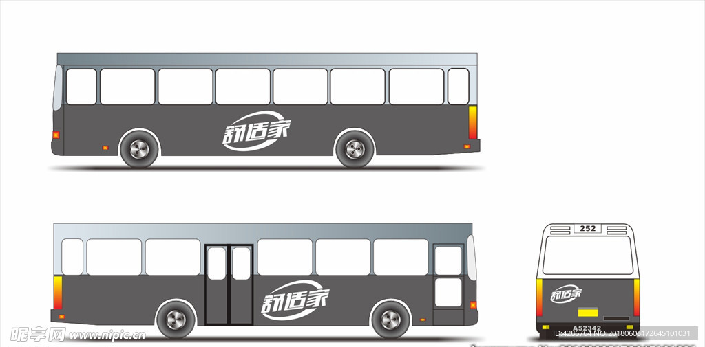公交车广告样机模型