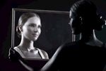 镜子 黑色 女人 质感 广告