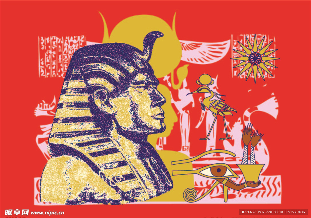 埃及法老 矢量图片