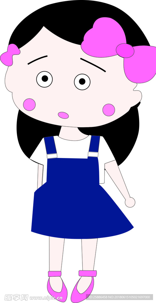 卡通可愛女孩