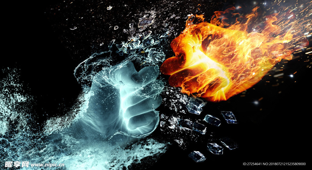 水火交加背景素材圖片