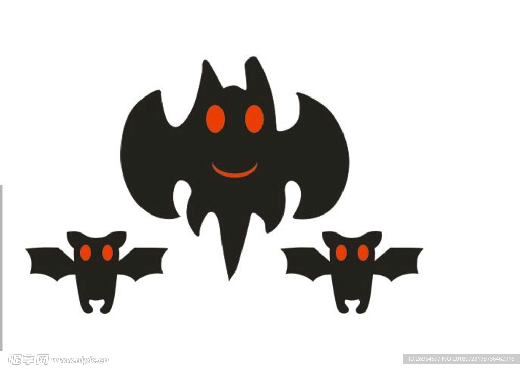 恐怖元素蝙蝠图案素材