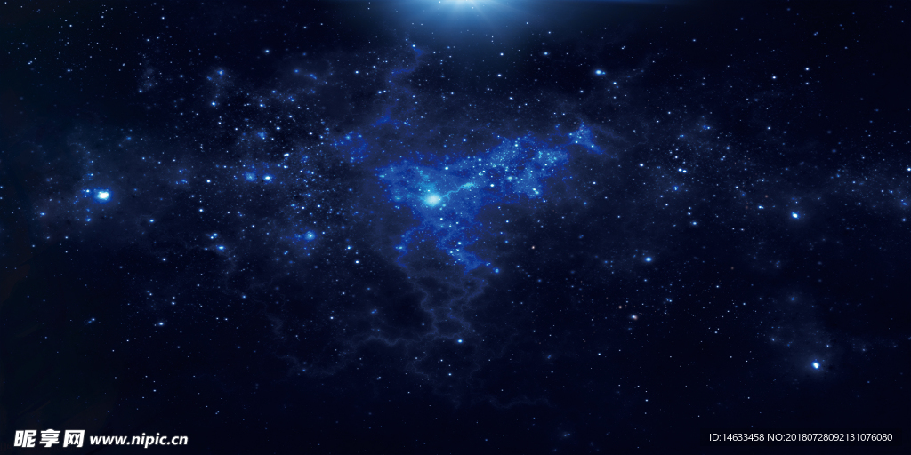 藍(lán)色宇宙星空大圖背景