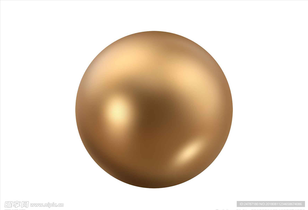 金属球体金色圆形