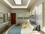 现代新中式风格卧室装修效果图