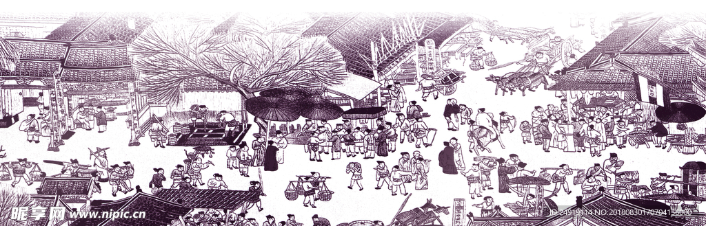 古代街道圖