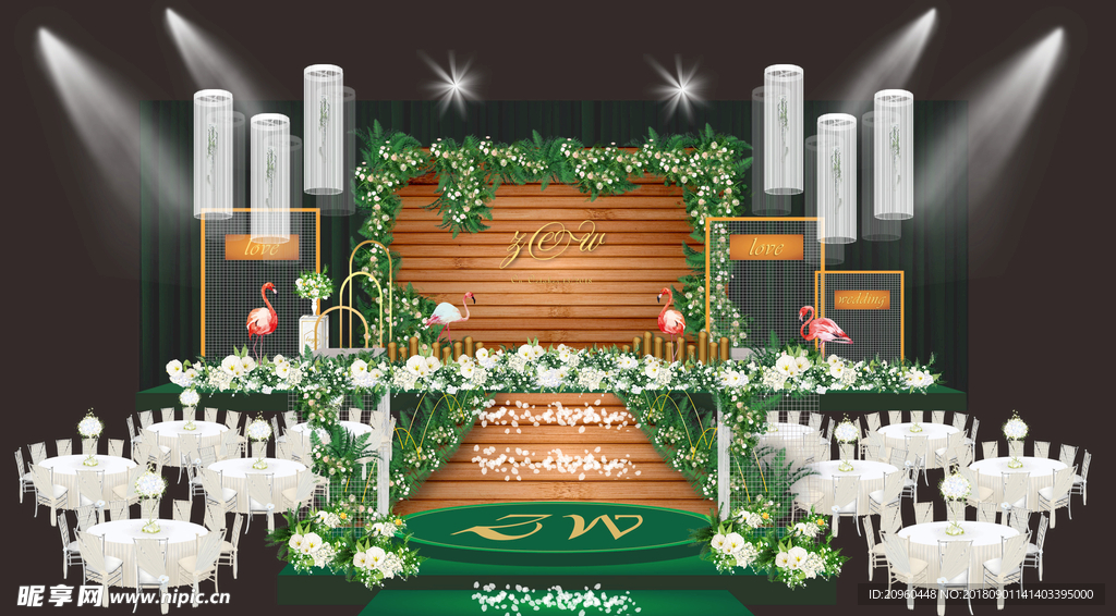 森系白绿婚礼