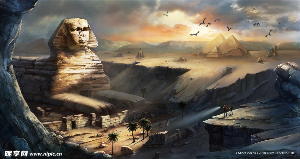 游戏启动界面 游戏首页 古埃及