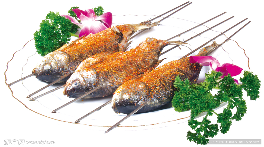 烤鯽魚