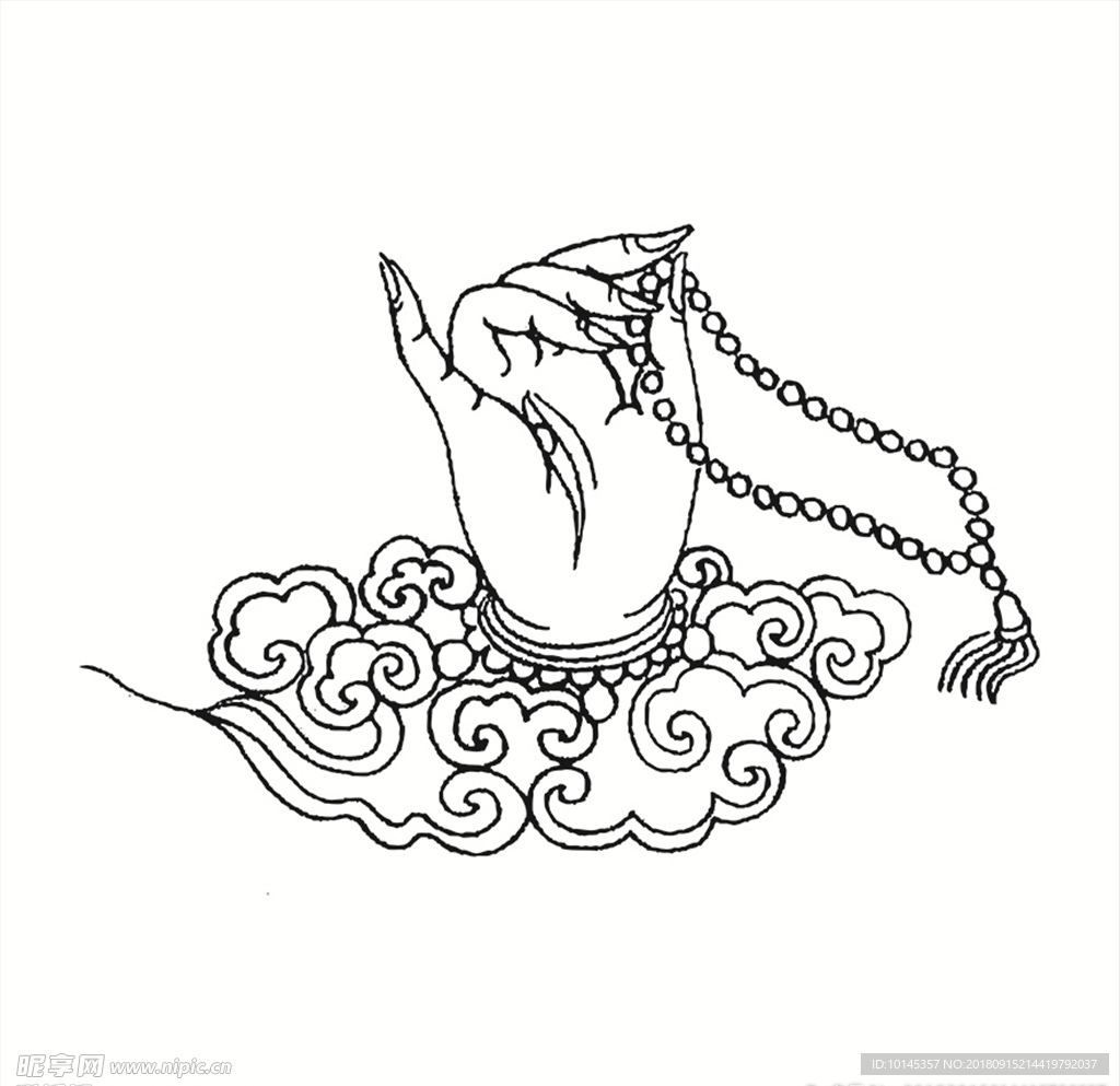 右數(shù)珠手