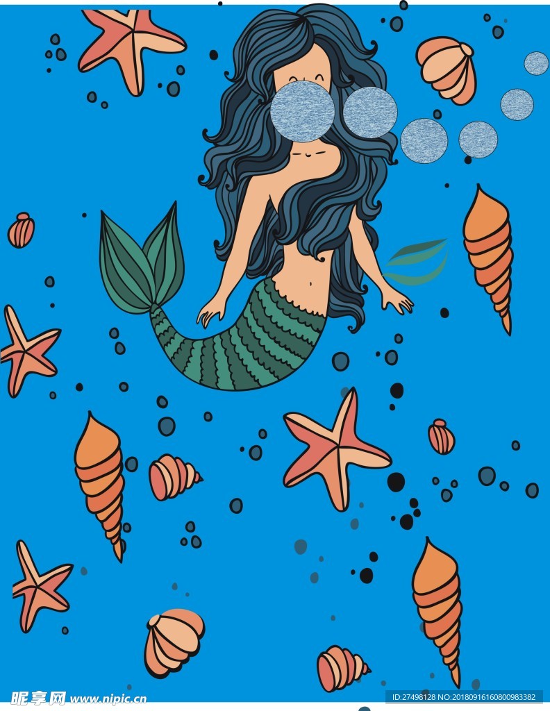 卡通美人魚