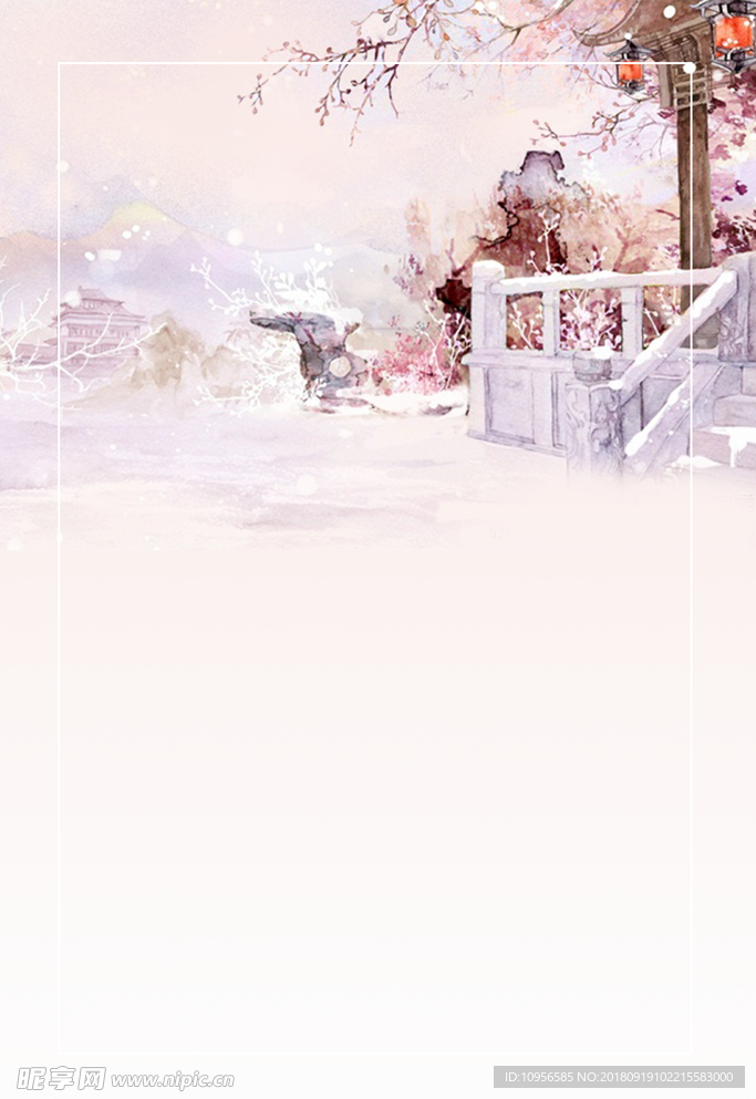 水墨水彩風(fēng)景素材