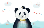 熊猫卡通儿童动画背景图片