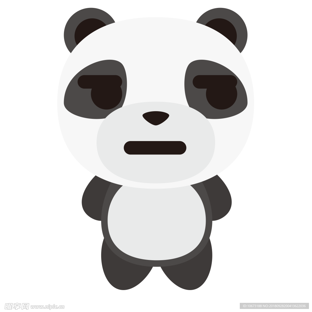 透明底熊貓
