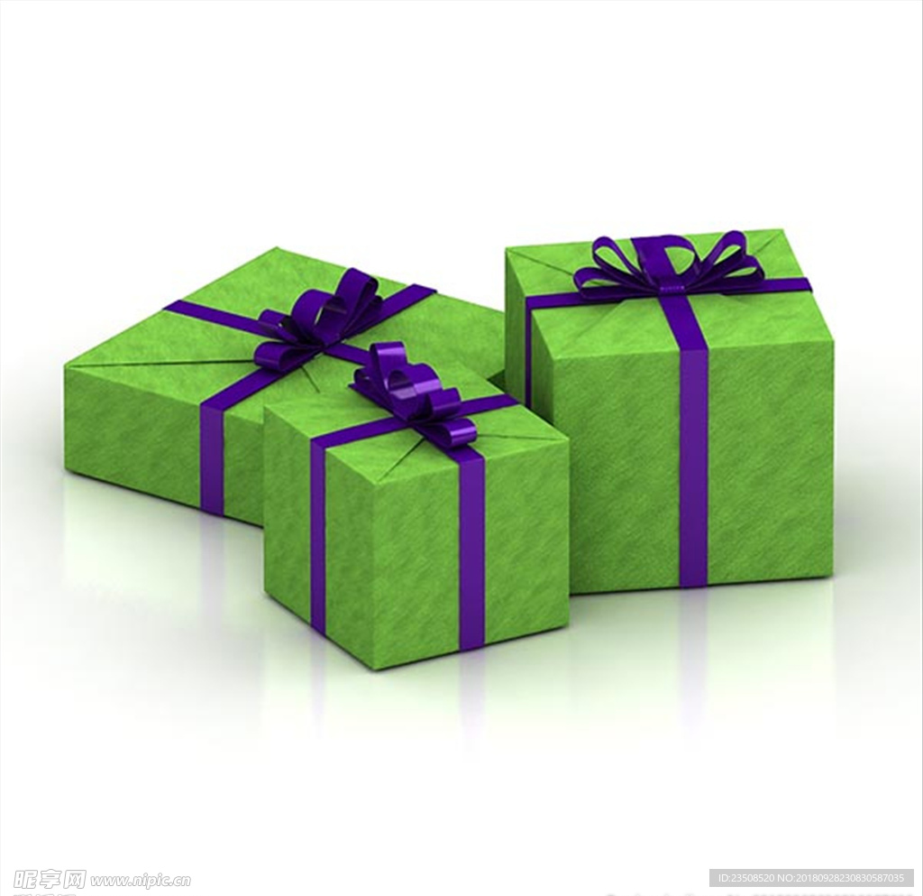 彩带礼品盒模型