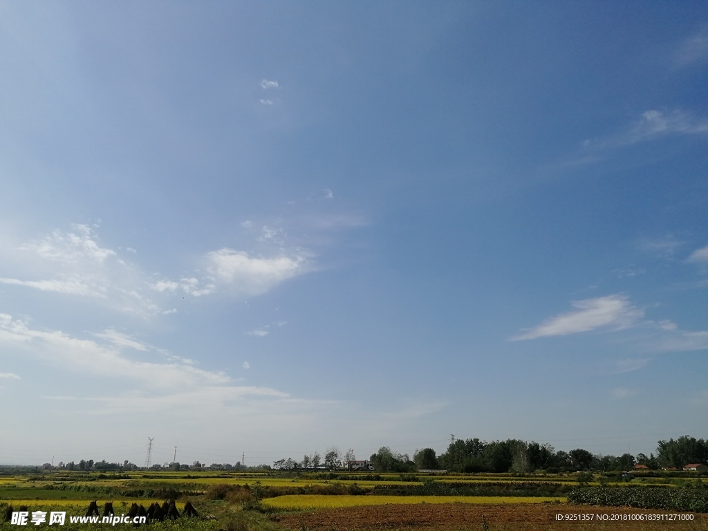 藍天白云 天空 天空背景 藍天