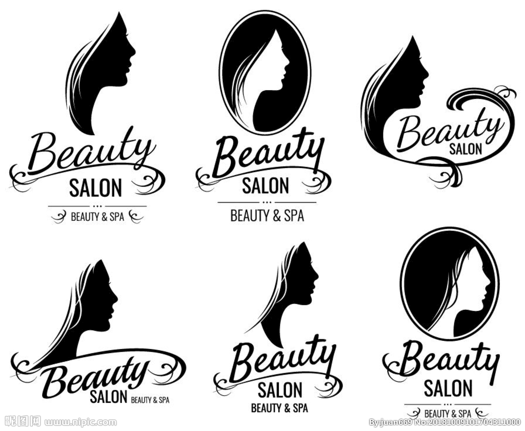 女性美容美发护发品logo标志