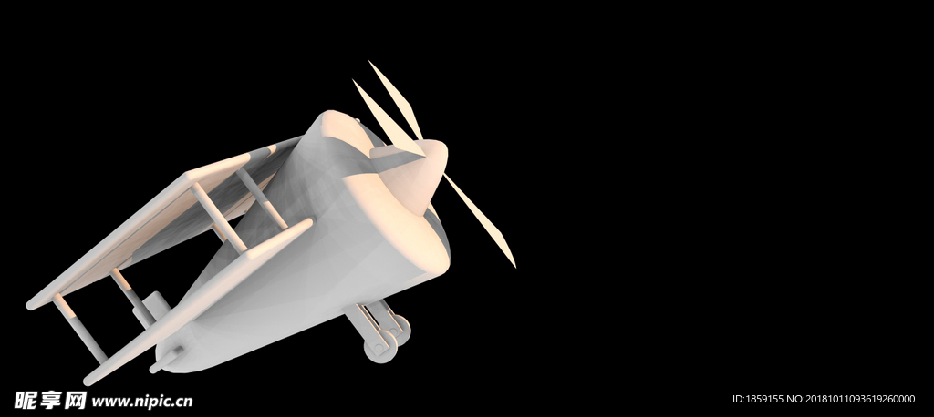 C4D 小型飞机模型