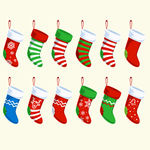 圣诞节袜子图案设计