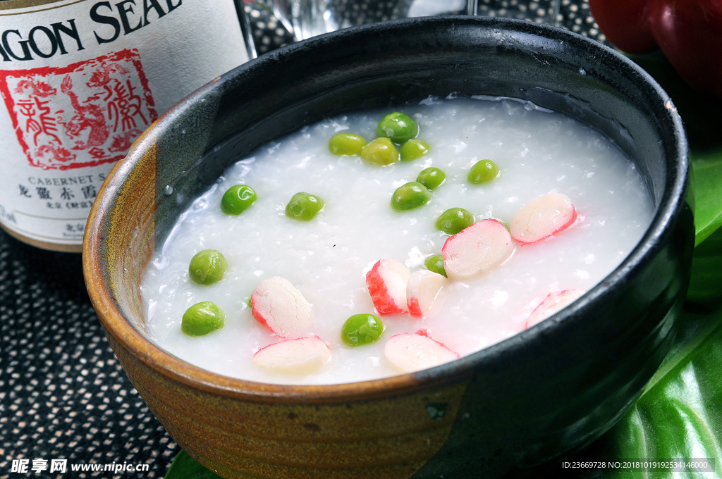 豌豆蟹柳粥