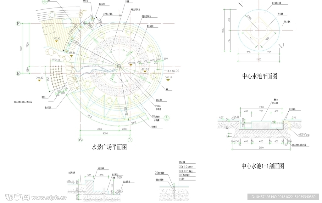 CAD公园绿化 桥路 道路绿化