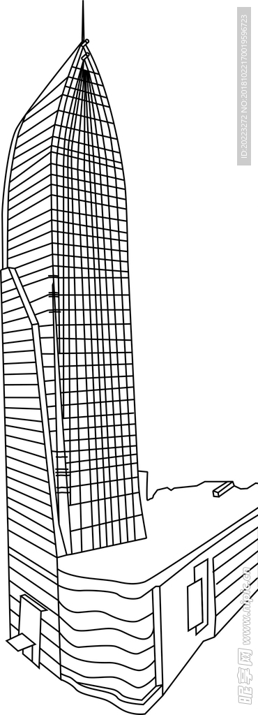 重庆建筑线稿-未来大厦