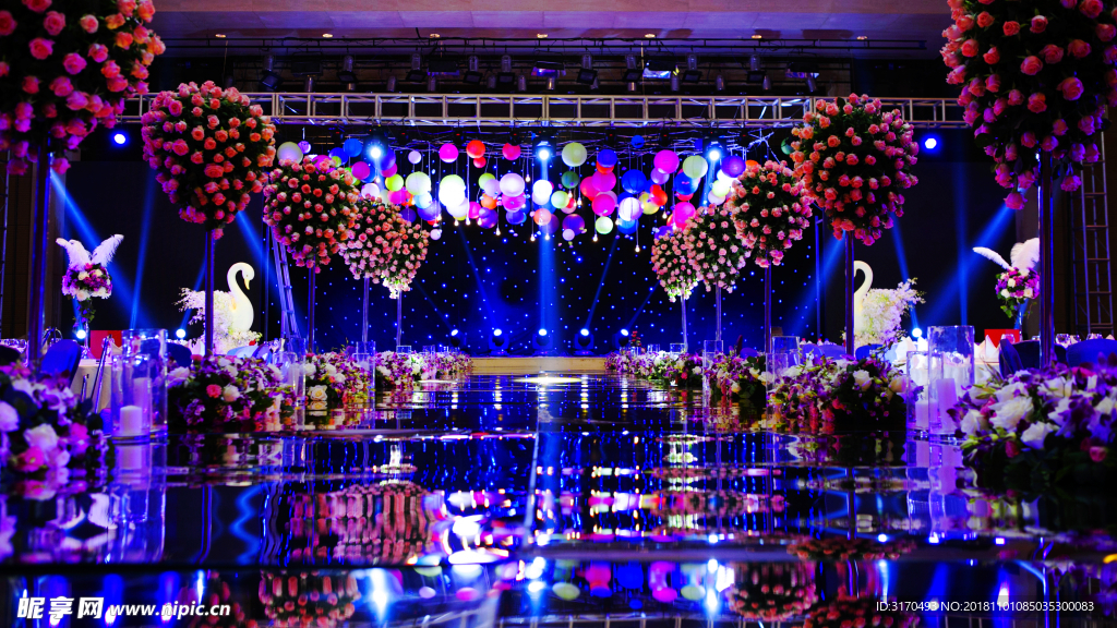 婚礼跟拍婚礼布置灯光舞台效果